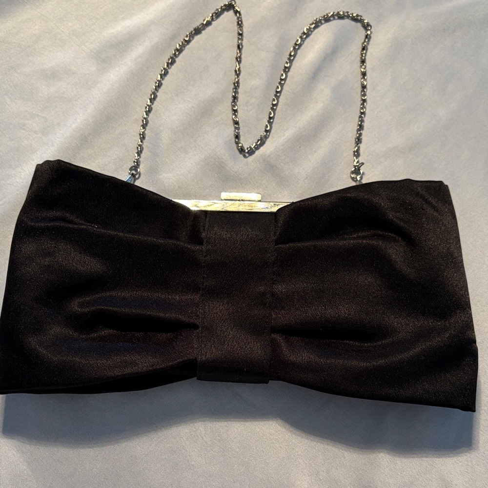 Black Bow Evening Bag